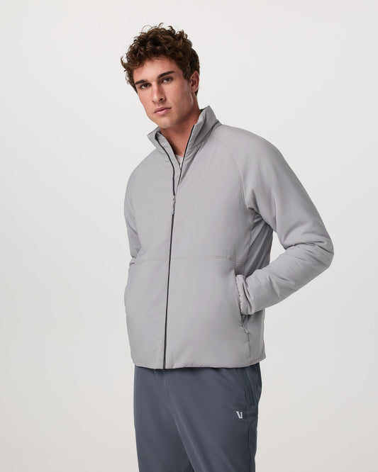 Men Vuori Malin Hybrid Jacket Men's Classic Fit Sea Fog Jacket