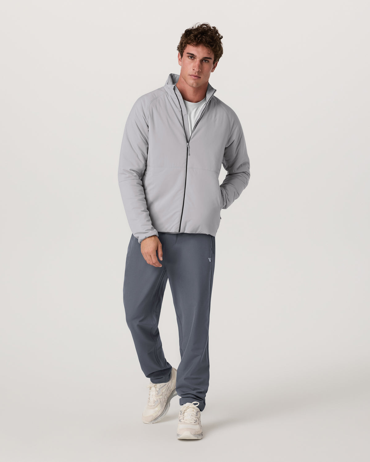 Men Vuori Malin Hybrid Jacket Men's Classic Fit Sea Fog Jacket