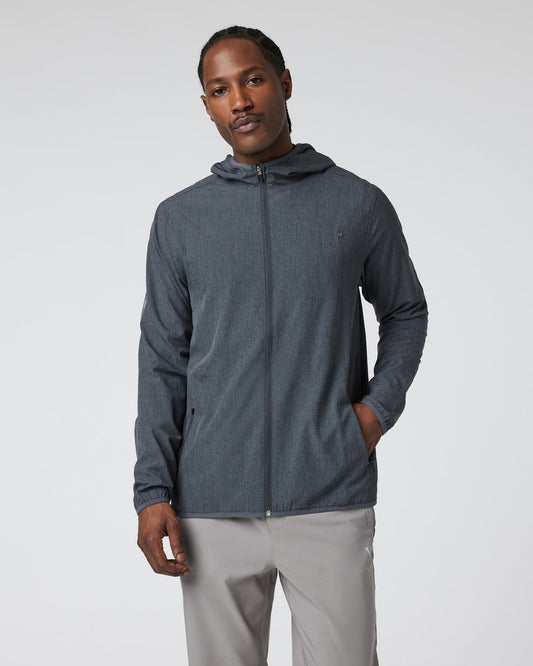 Men Vuori Outdoor Trainer Shell Dark Pewter Linen Texture