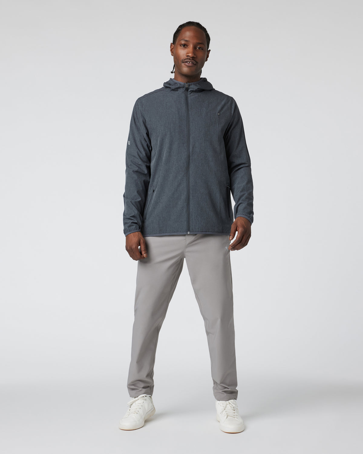 Men Vuori Outdoor Trainer Shell Dark Pewter Linen Texture