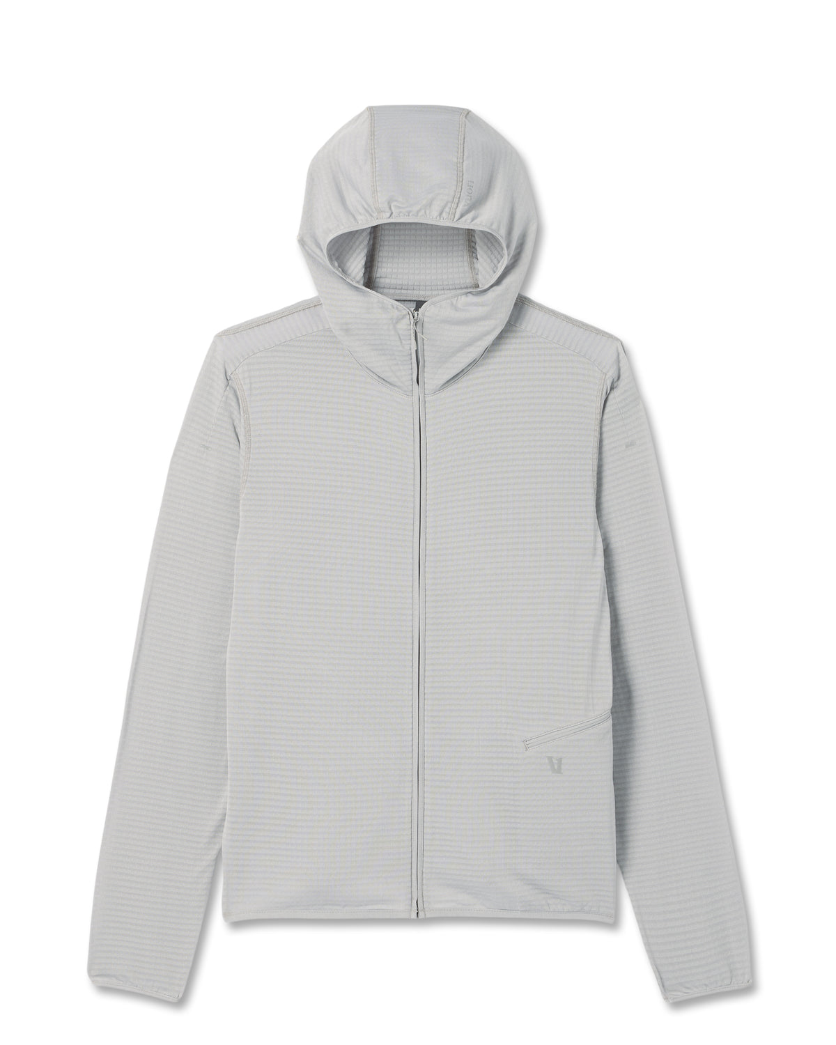 Men Vuori Powergrid Full Zip Jacket 2.0 Men's Sea Fog Fleece Jacket