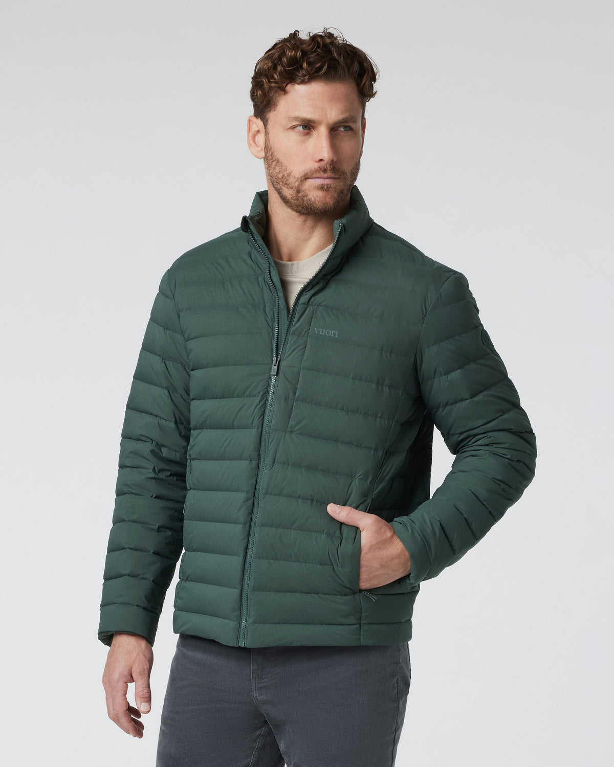 Men Vuori Steadfast Insulated Full Zip Jacket Aspen