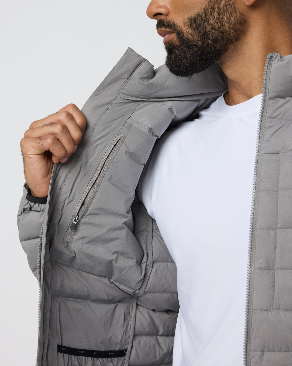 Men Vuori Steadfast Insulated Full Zip Jacket Shiitake