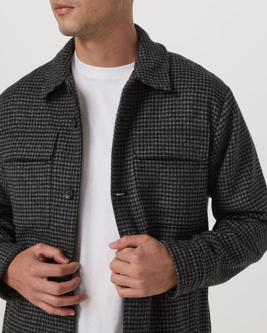 Men Vuori Ridge Natural Shirt Jacket Men's Grey Button-Up Jacket