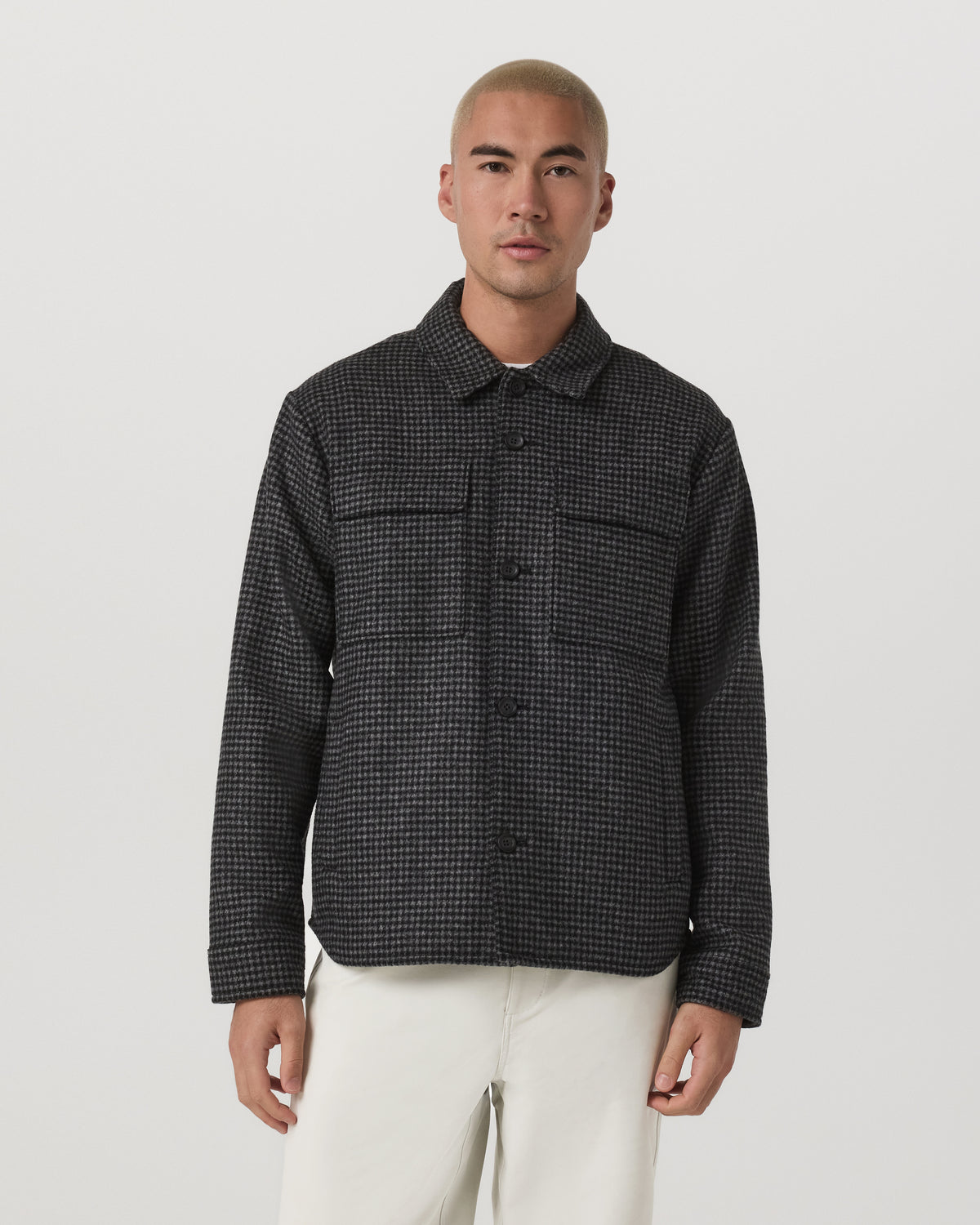 Men Vuori Ridge Natural Shirt Jacket Men's Grey Button-Up Jacket