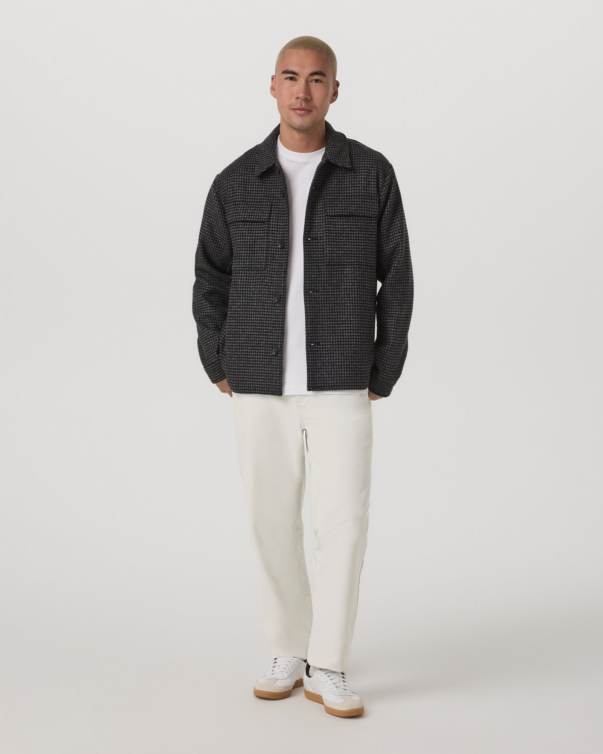 Men Vuori Ridge Natural Shirt Jacket Men's Grey Button-Up Jacket