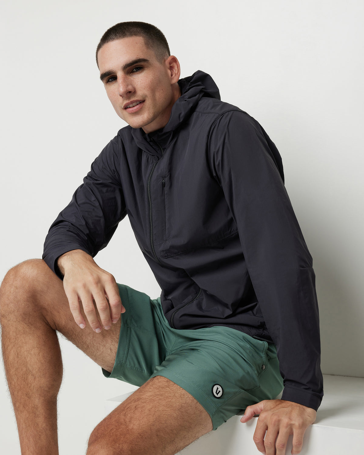 Men Vuori Ronan Packable Jacket Black Water Repellent Jacket