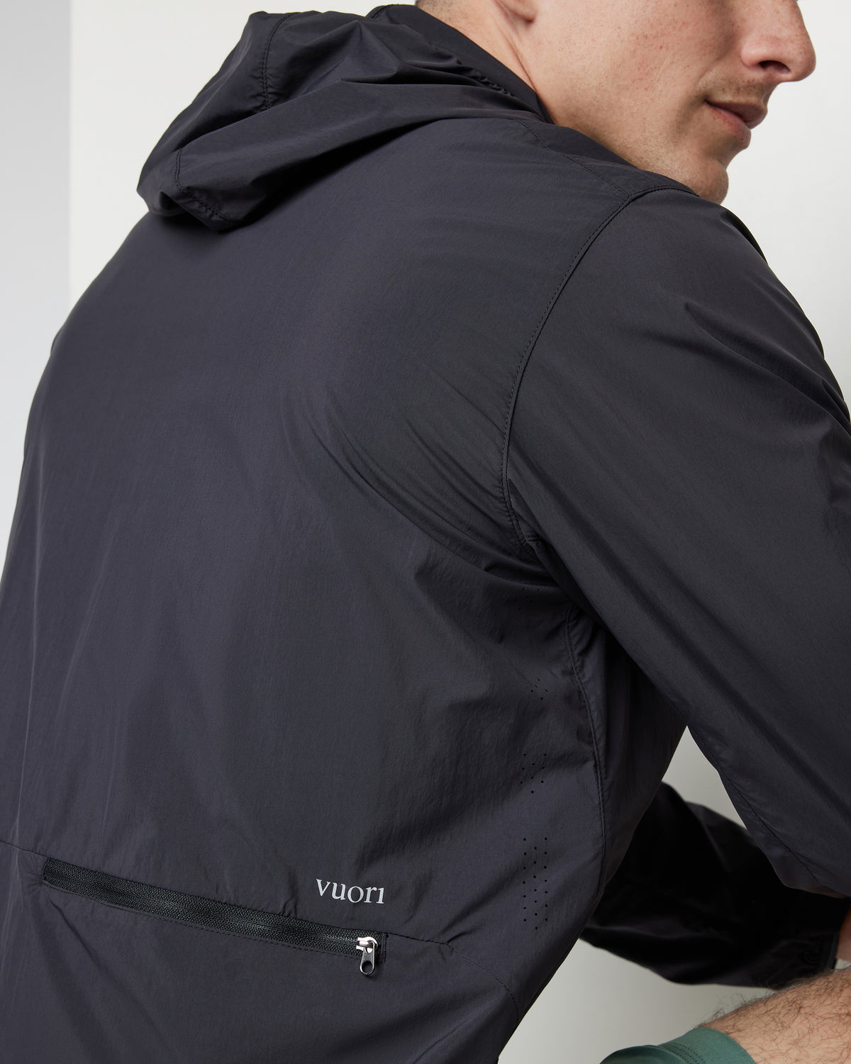 Men Vuori Ronan Packable Jacket Black Water Repellent Jacket