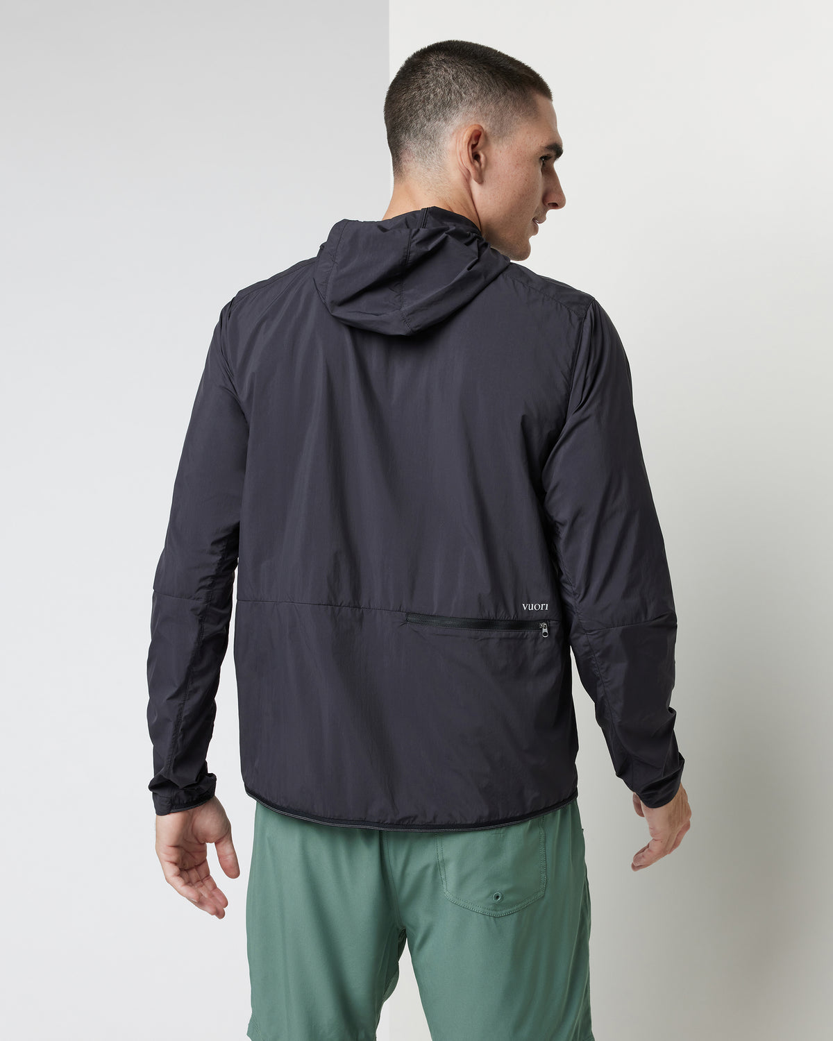 Men Vuori Ronan Packable Jacket Black Water Repellent Jacket