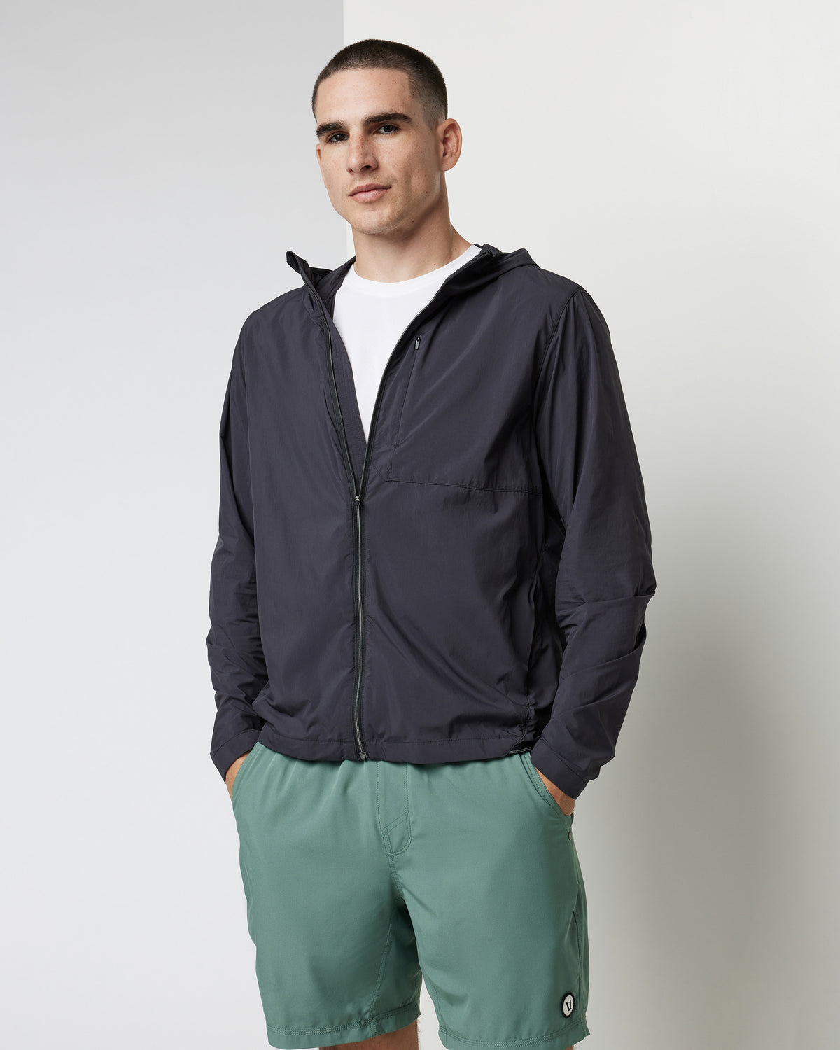 Men Vuori Ronan Packable Jacket Black Water Repellent Jacket