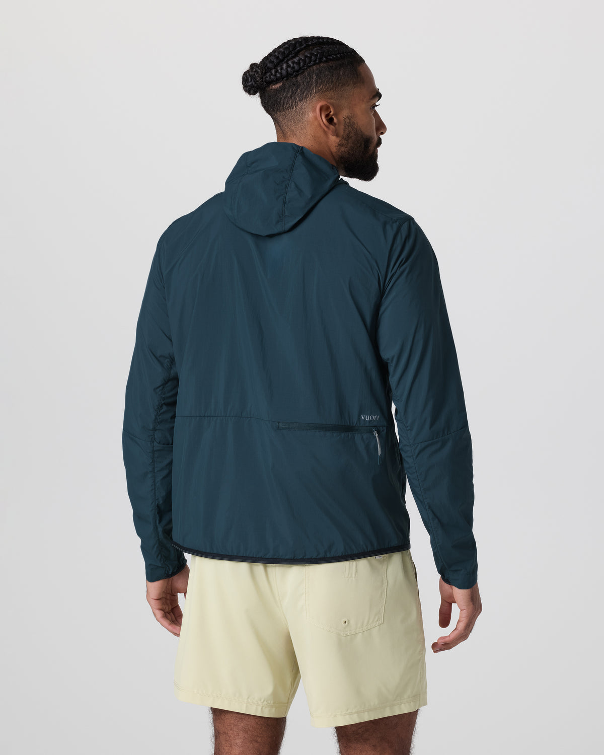 Men Vuori Ronan Packable Jacket Deep Sea French Terry Shirt