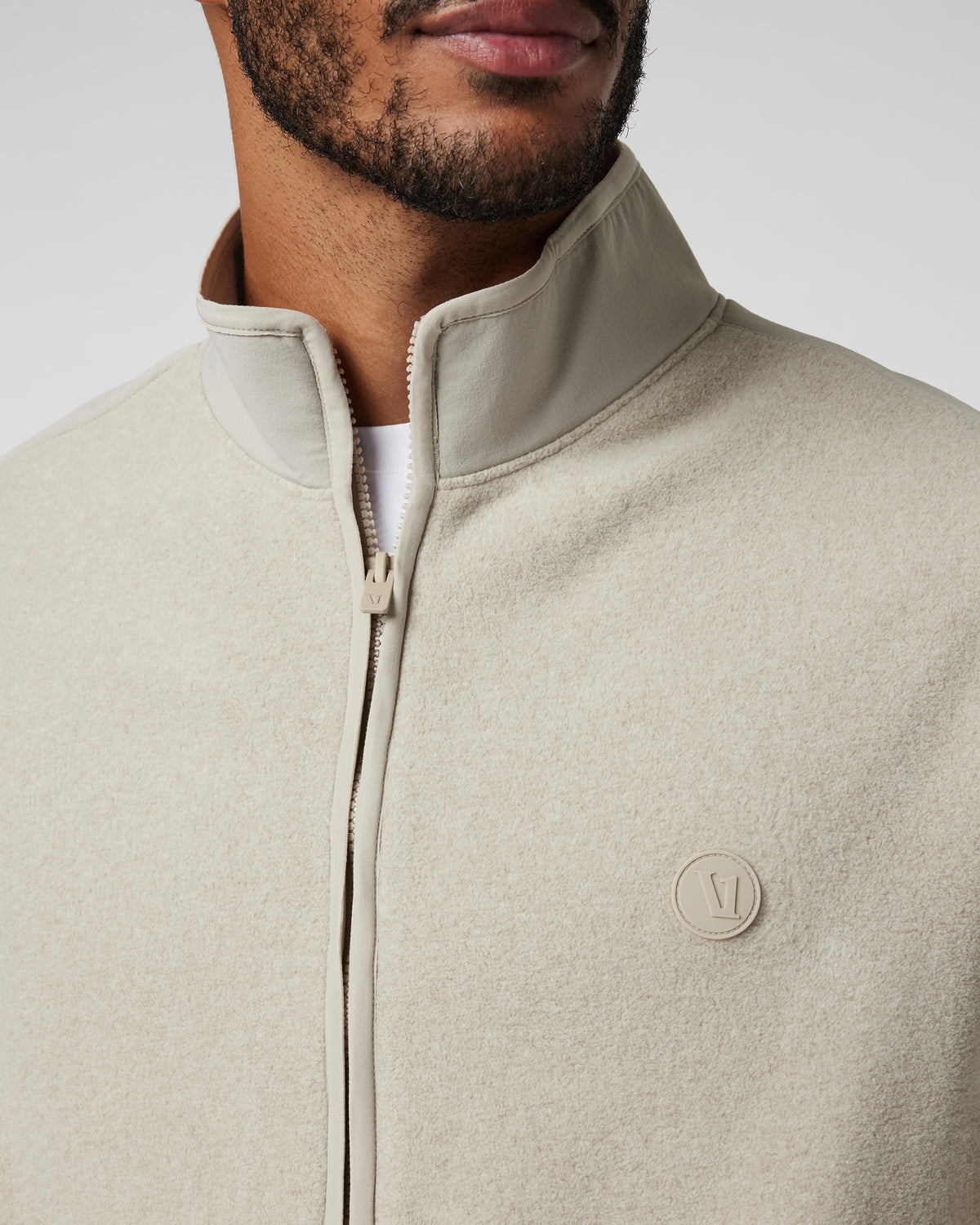 Men Vuori Aspen Full Zip Jacket Toast Fleece Jacket