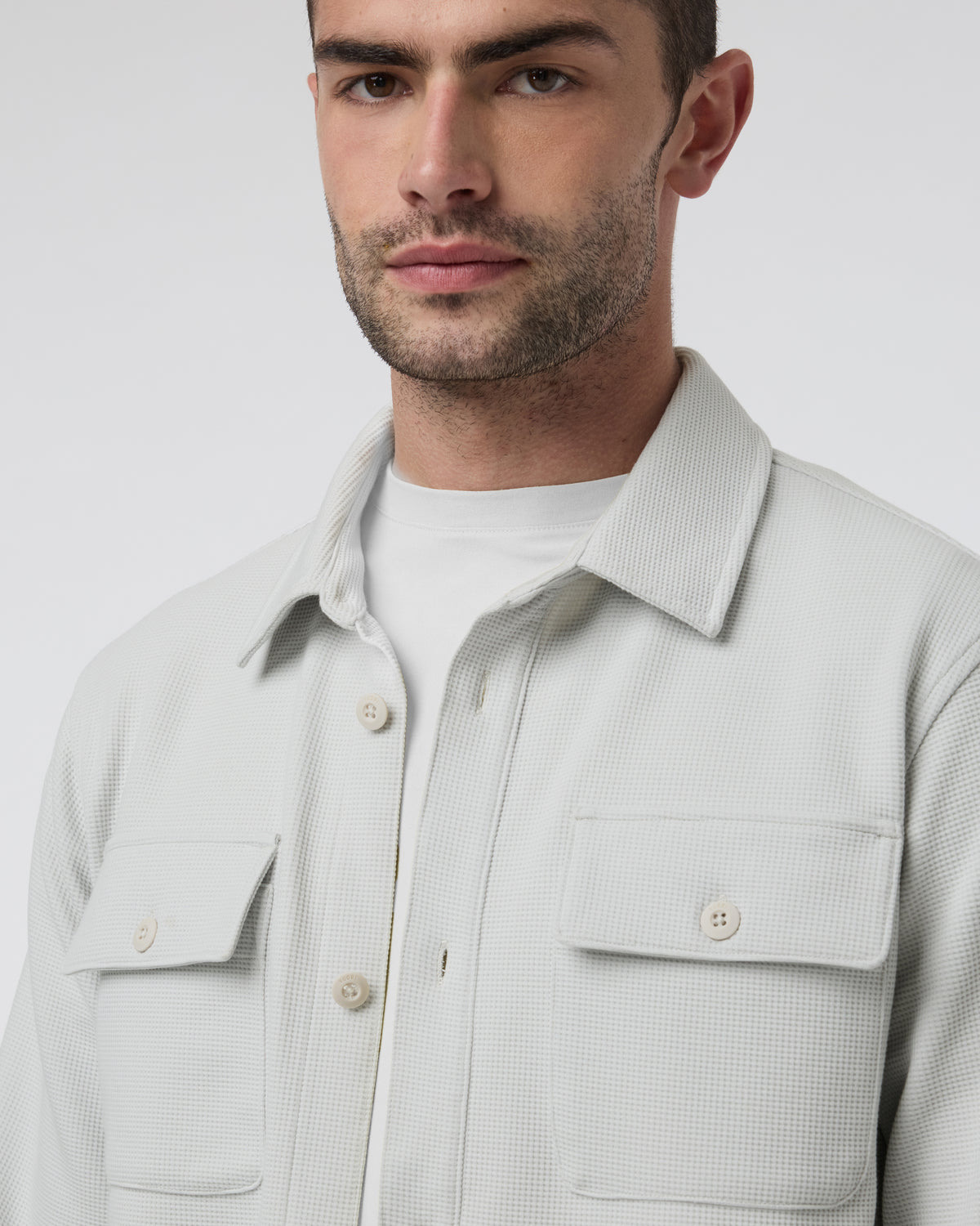 Men Vuori Waffle Shirt Jacket Salt