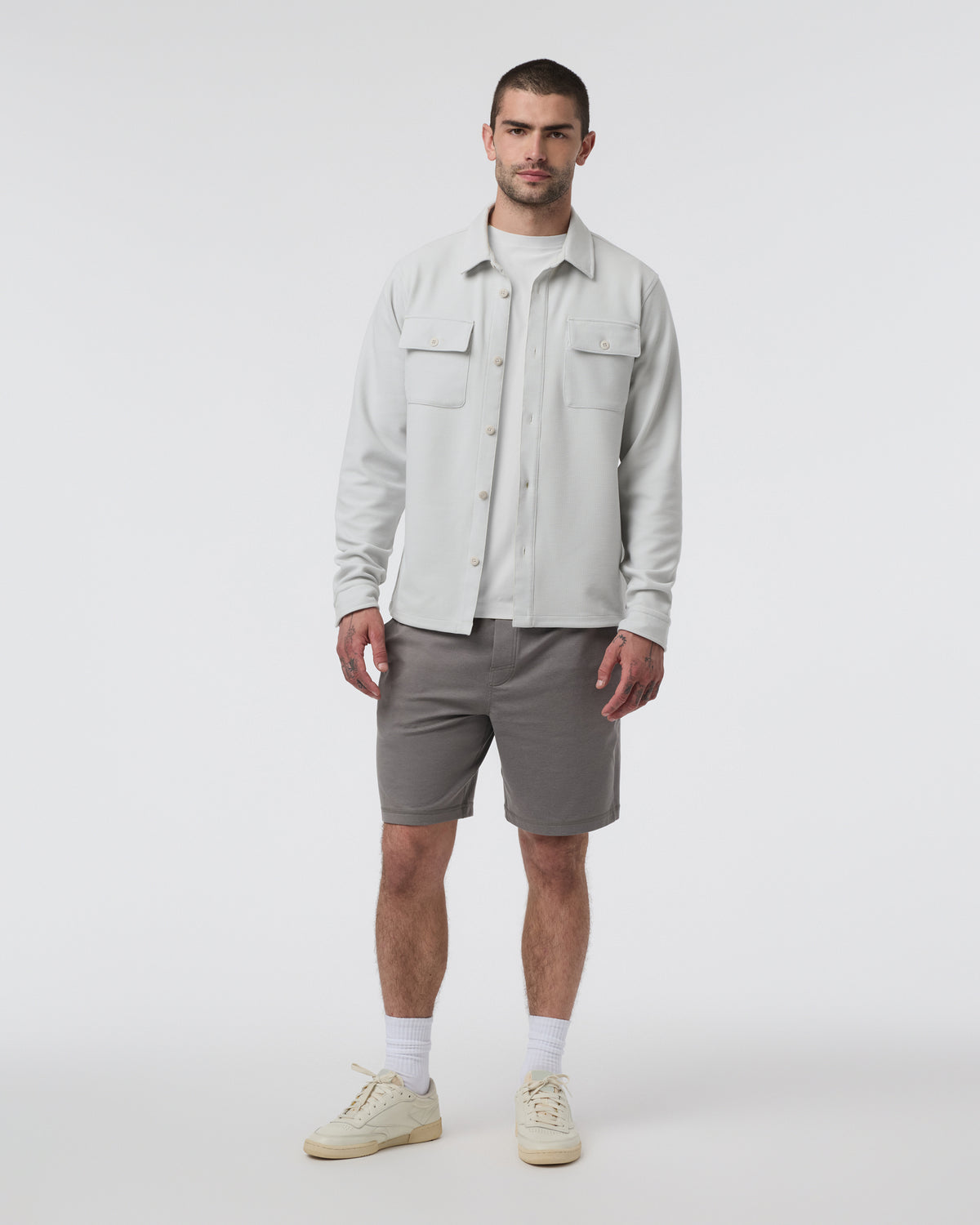 Men Vuori Waffle Shirt Jacket Salt