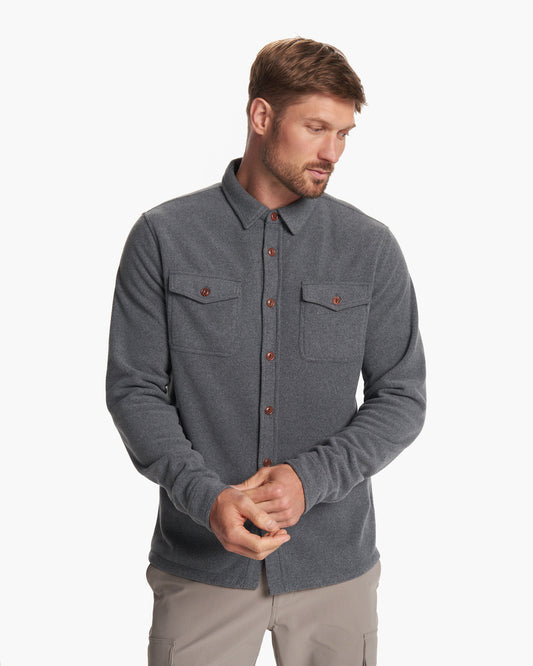 Men Vuori Aspen Shirt Jacket Men's Heather Grey Shirt Jacket