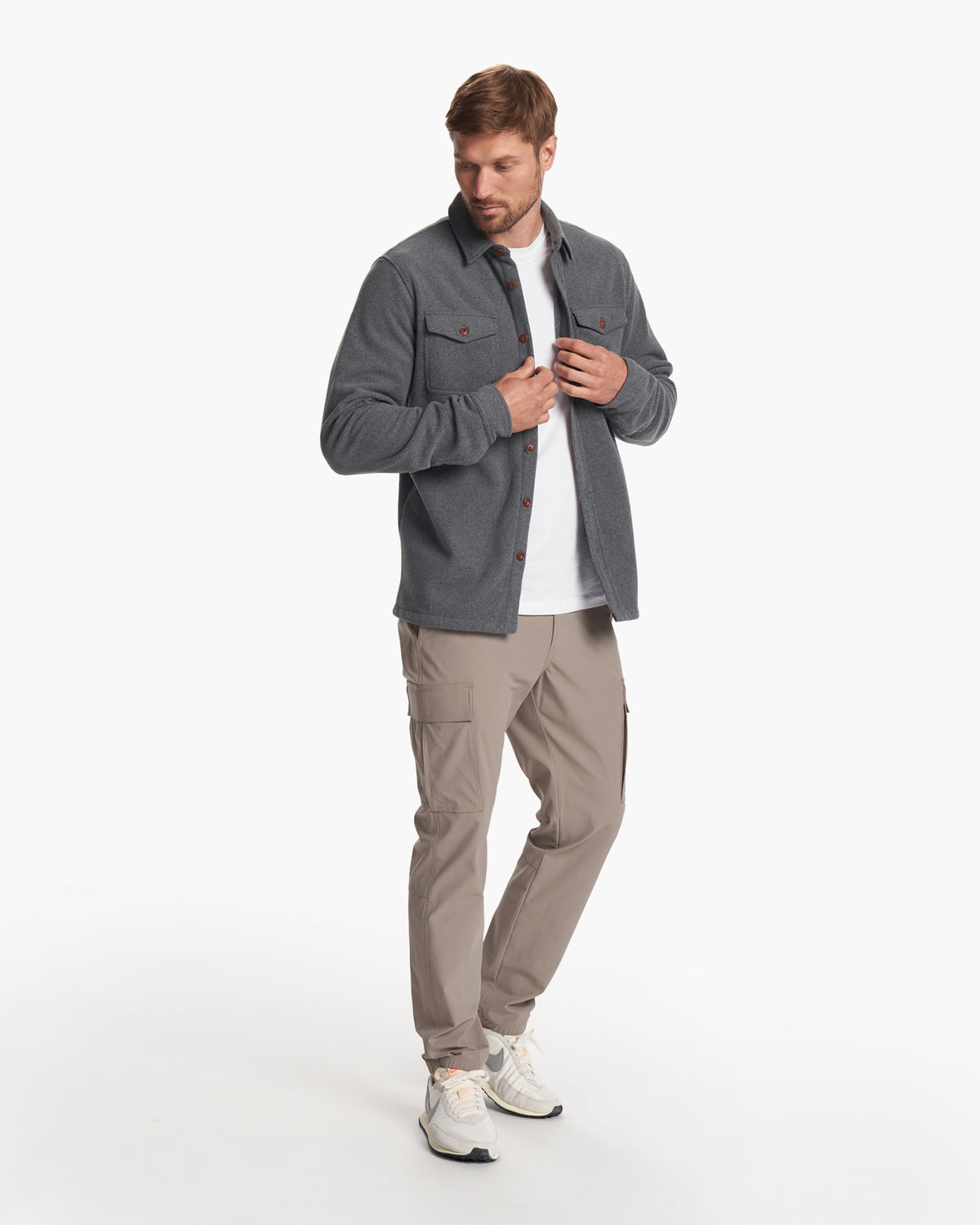 Men Vuori Aspen Shirt Jacket Men's Heather Grey Shirt Jacket