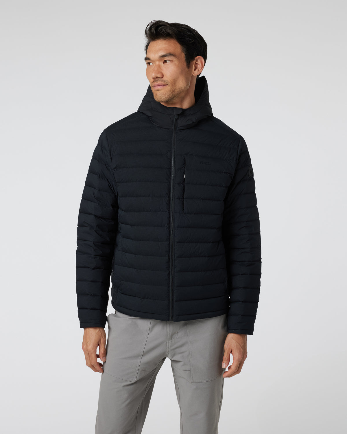 Men Vuori Steadfast Full Zip Hooded Jacket Black