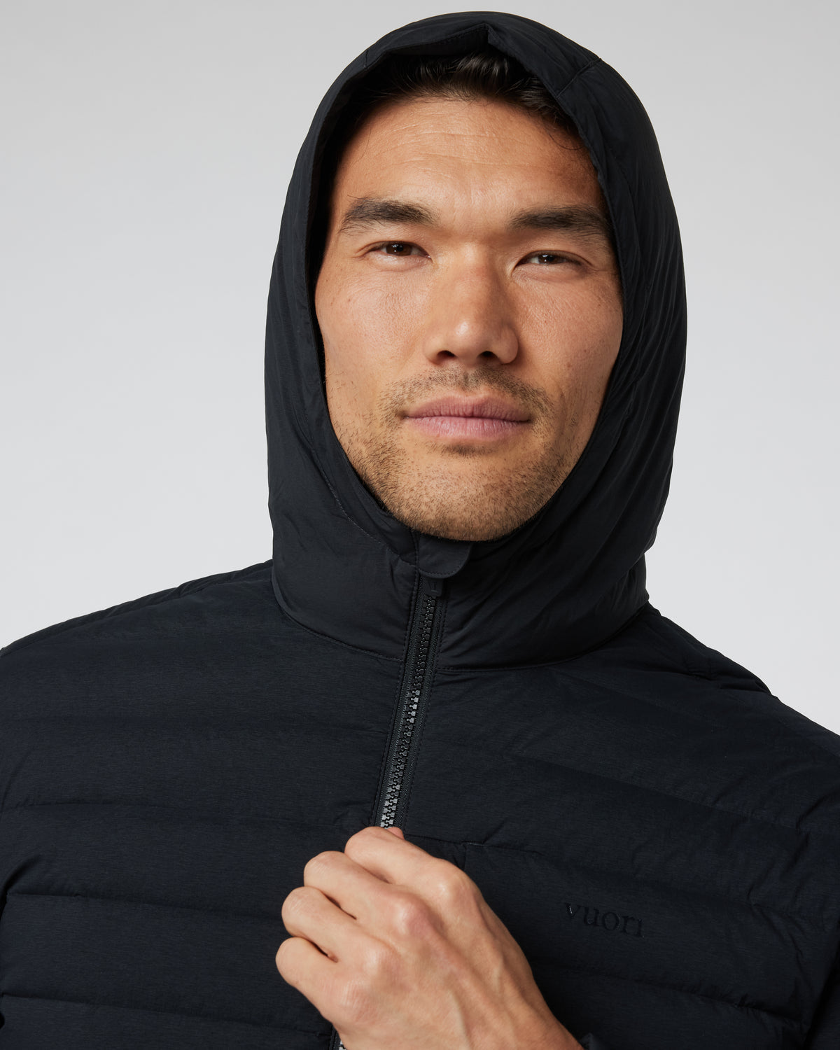 Men Vuori Steadfast Full Zip Hooded Jacket Black