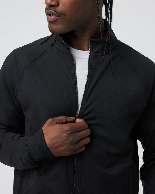 Men Vuori Coronado Novelty Full Zip Men's Black Heather Jacket