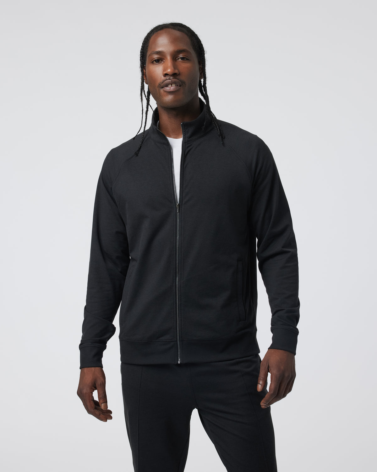 Men Vuori Coronado Novelty Full Zip Men's Black Heather Jacket