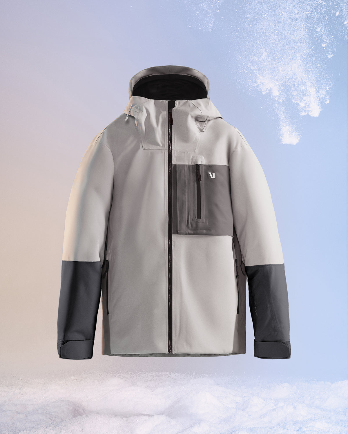 Men Vuori Taika Snow Shell Men's Amethyst Grey Ski/Board Jacket