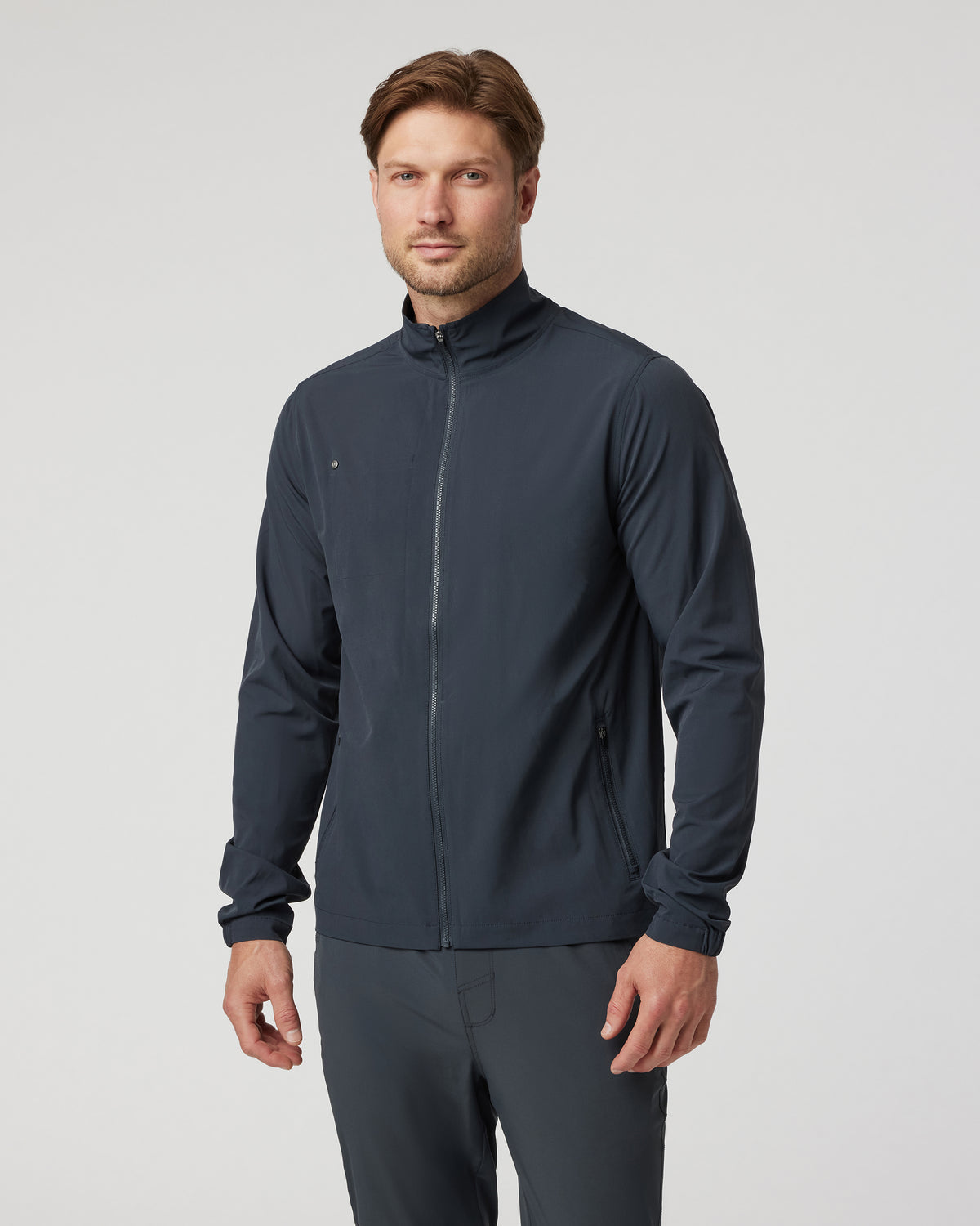 Men Vuori Venture Track Jacket Men's Navy Workout Jacket