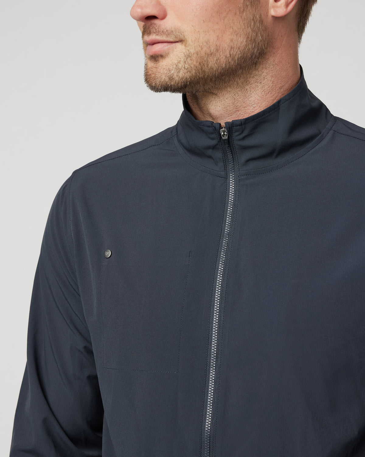 Men Vuori Venture Track Jacket Men's Navy Workout Jacket