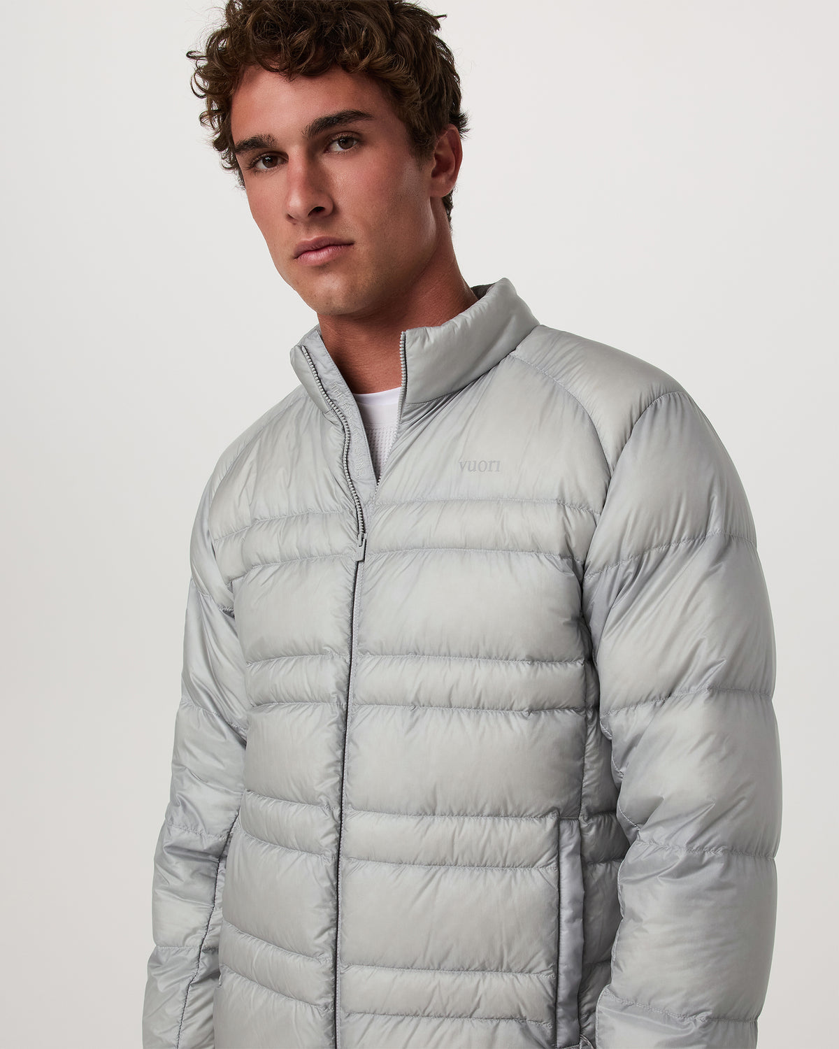 Men Vuori Coordinate Down Jacket Men's Sea Fog Ultra-Light Jacket