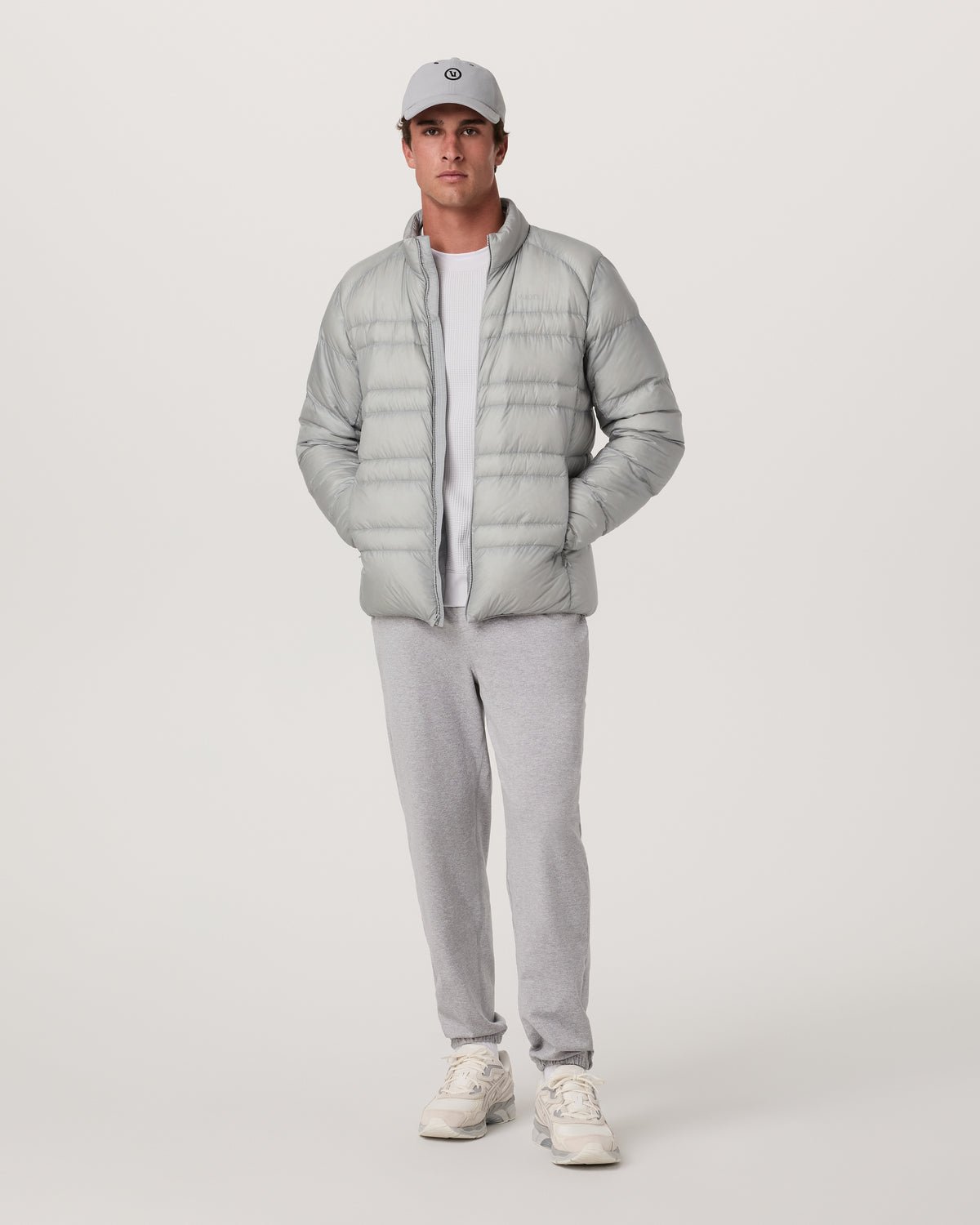 Men Vuori Coordinate Down Jacket Men's Sea Fog Ultra-Light Jacket