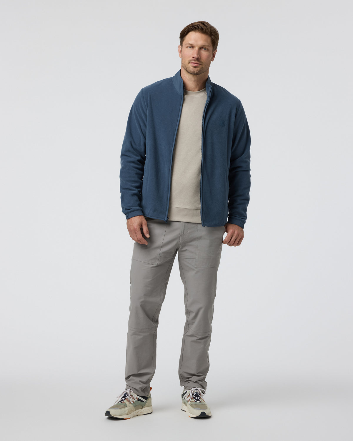 Men Vuori Aspen Full Zip Jacket Pacific Fleece Jacket