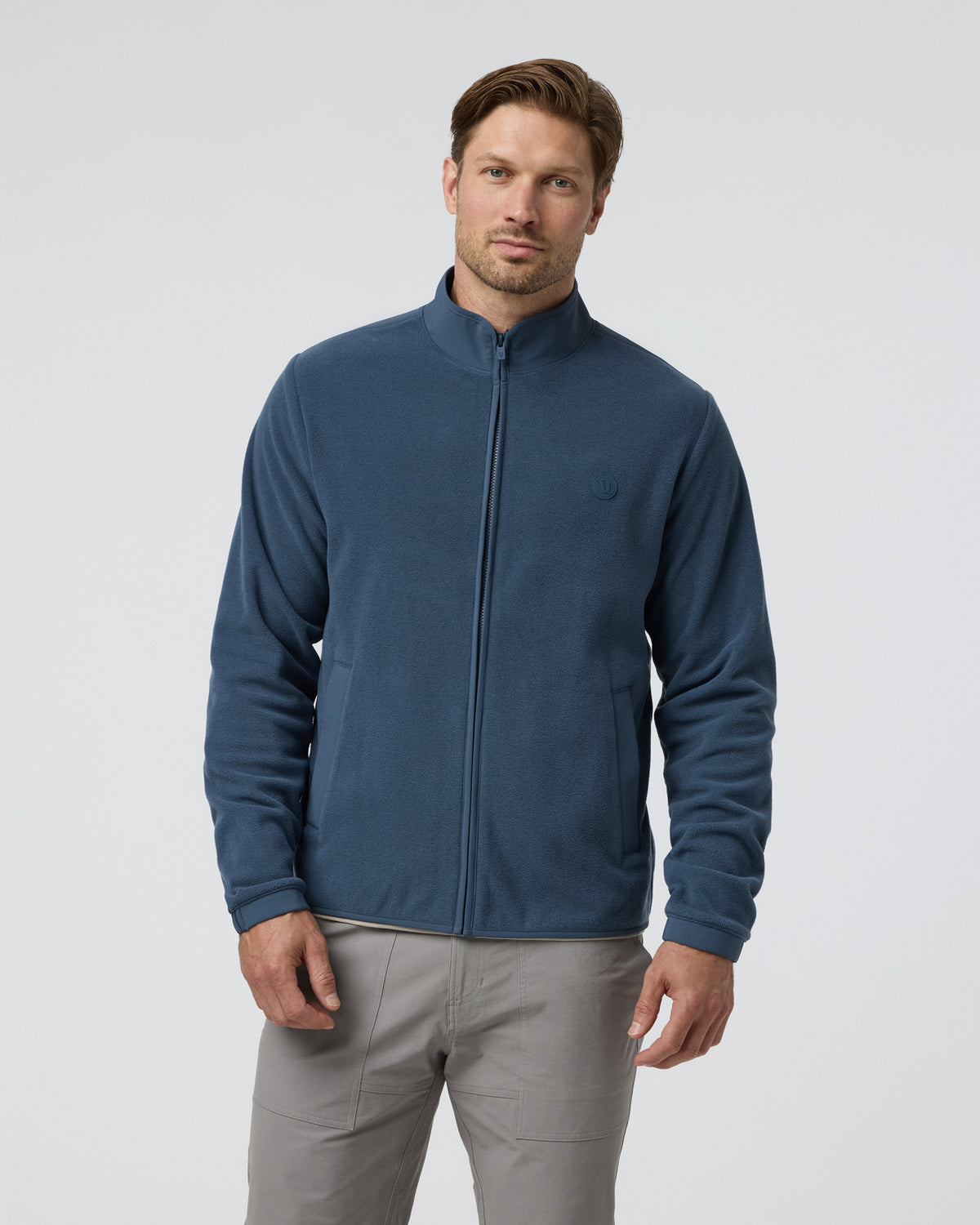 Men Vuori Aspen Full Zip Jacket Pacific Fleece Jacket
