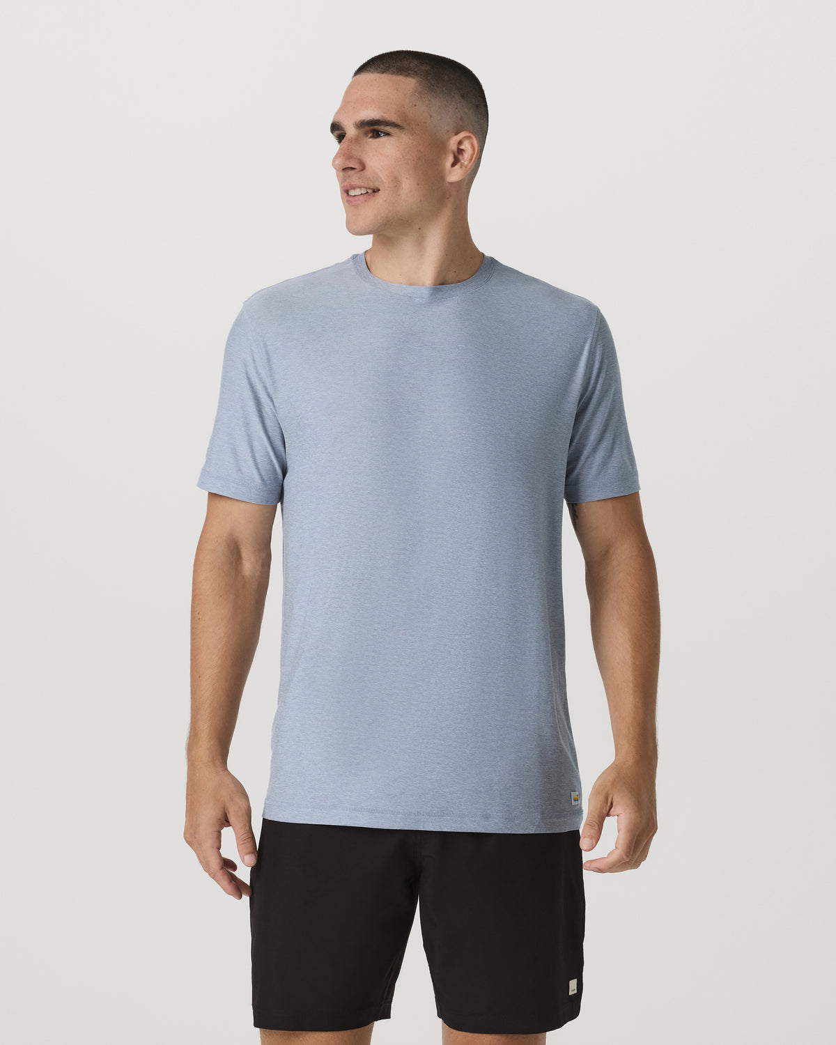 Men Vuori Strato Tech Tee Men's Blue Dusk Heather T-Shirt