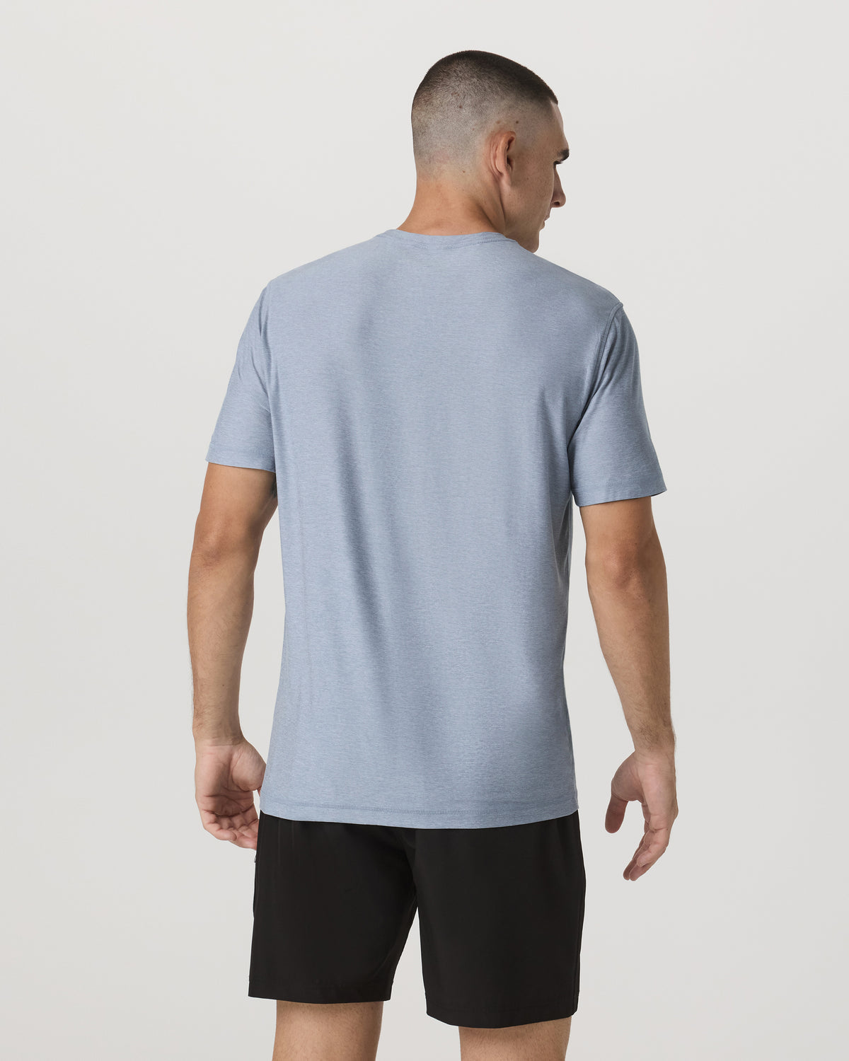 Men Vuori Strato Tech Tee Men's Blue Dusk Heather T-Shirt