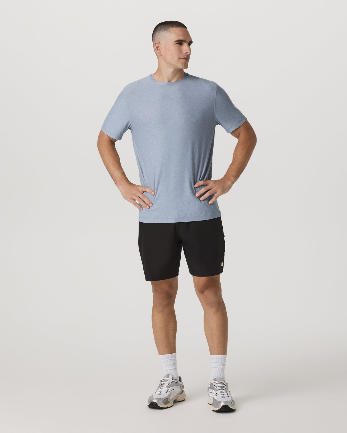 Men Vuori Strato Tech Tee Men's Blue Dusk Heather T-Shirt