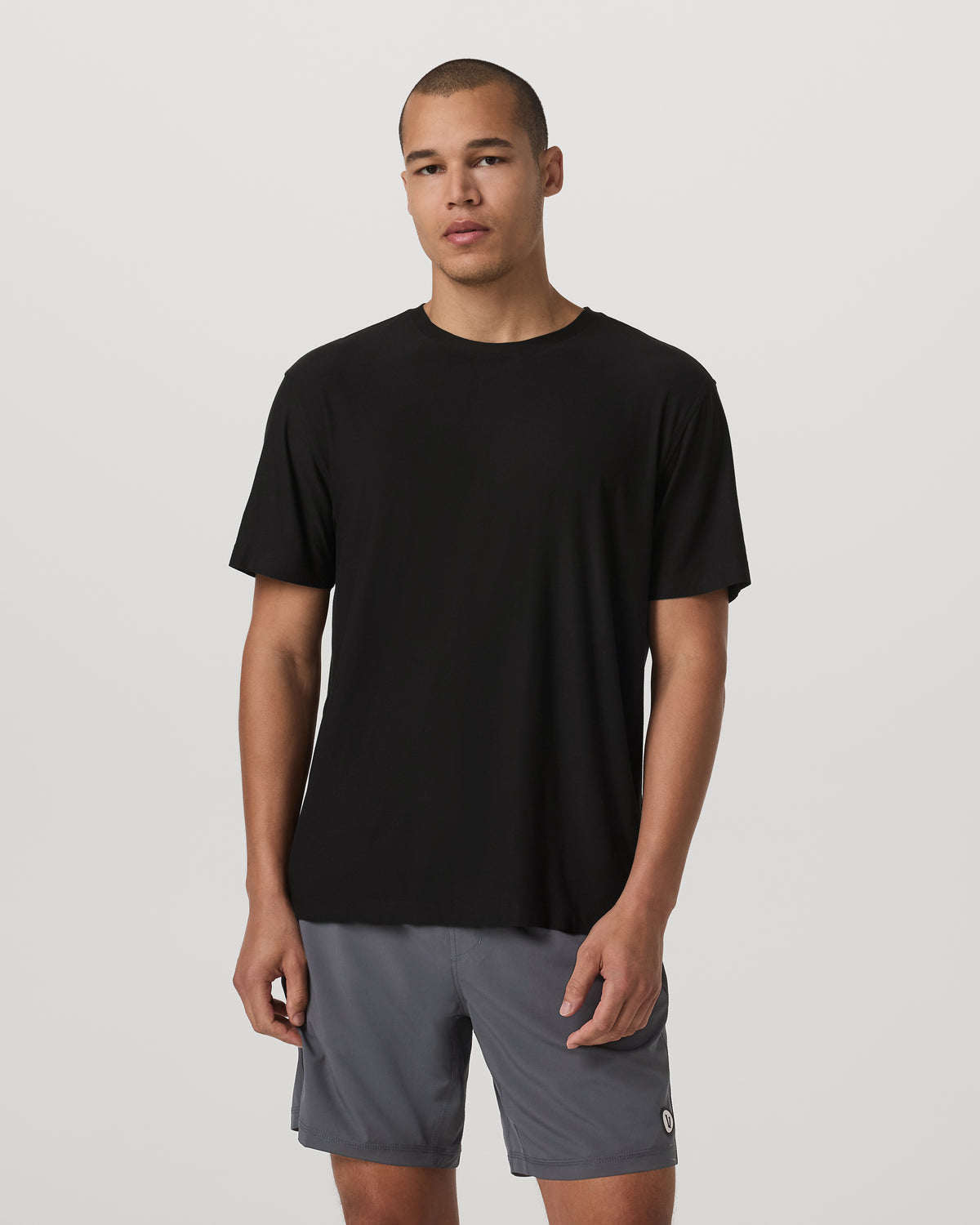 Men Vuori Short Sleeve Strato Tee - Relaxed Fit Men's Black Shirt