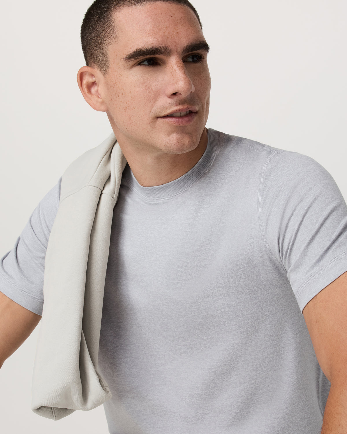 Men Vuori Short Sleeve Ponto Performance Tee Platinum Heather