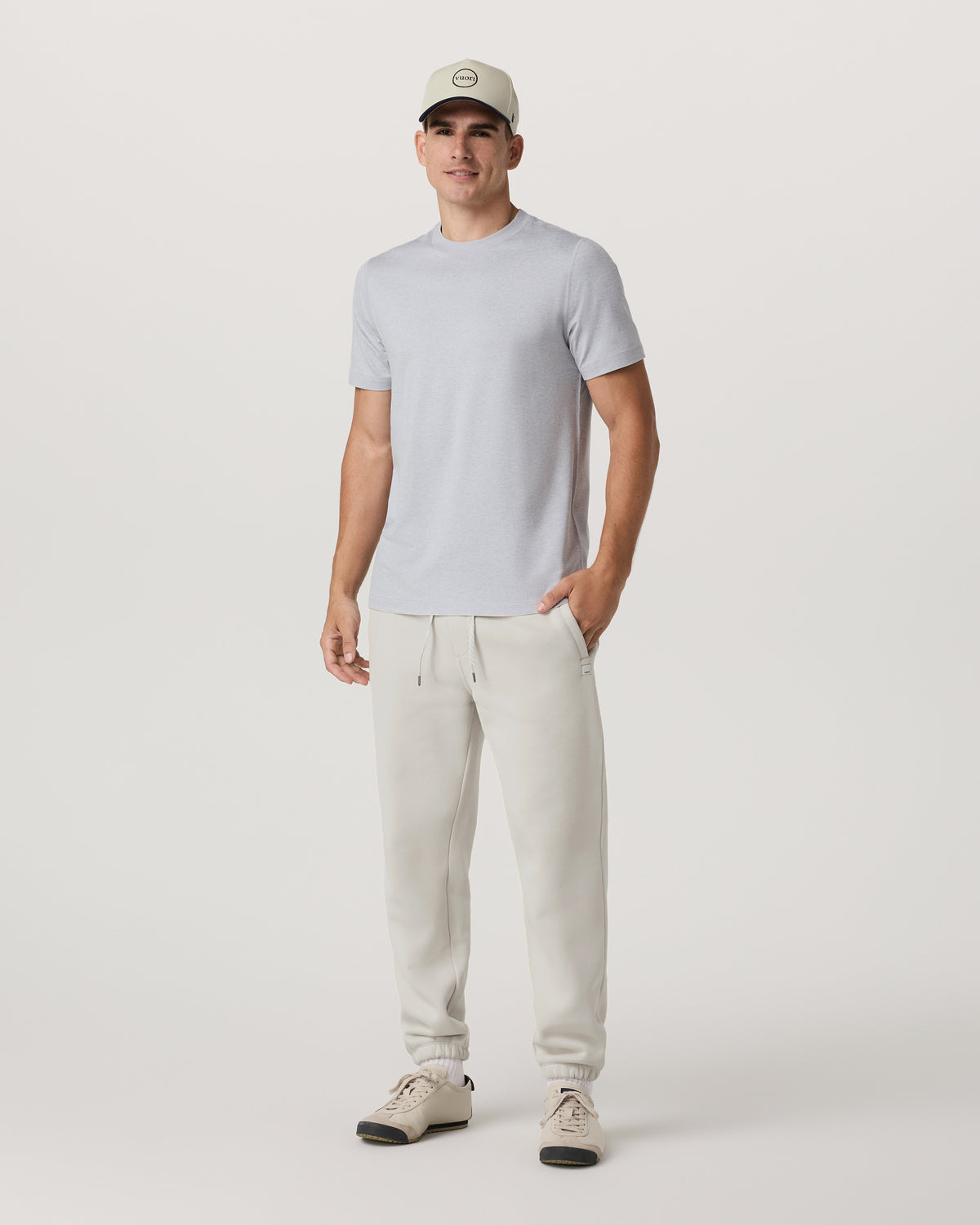 Men Vuori Short Sleeve Ponto Performance Tee Platinum Heather