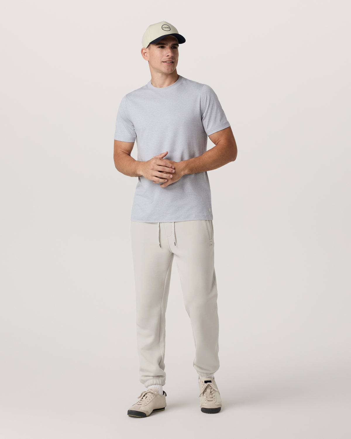 Men Vuori Short Sleeve Ponto Performance Tee Platinum Heather