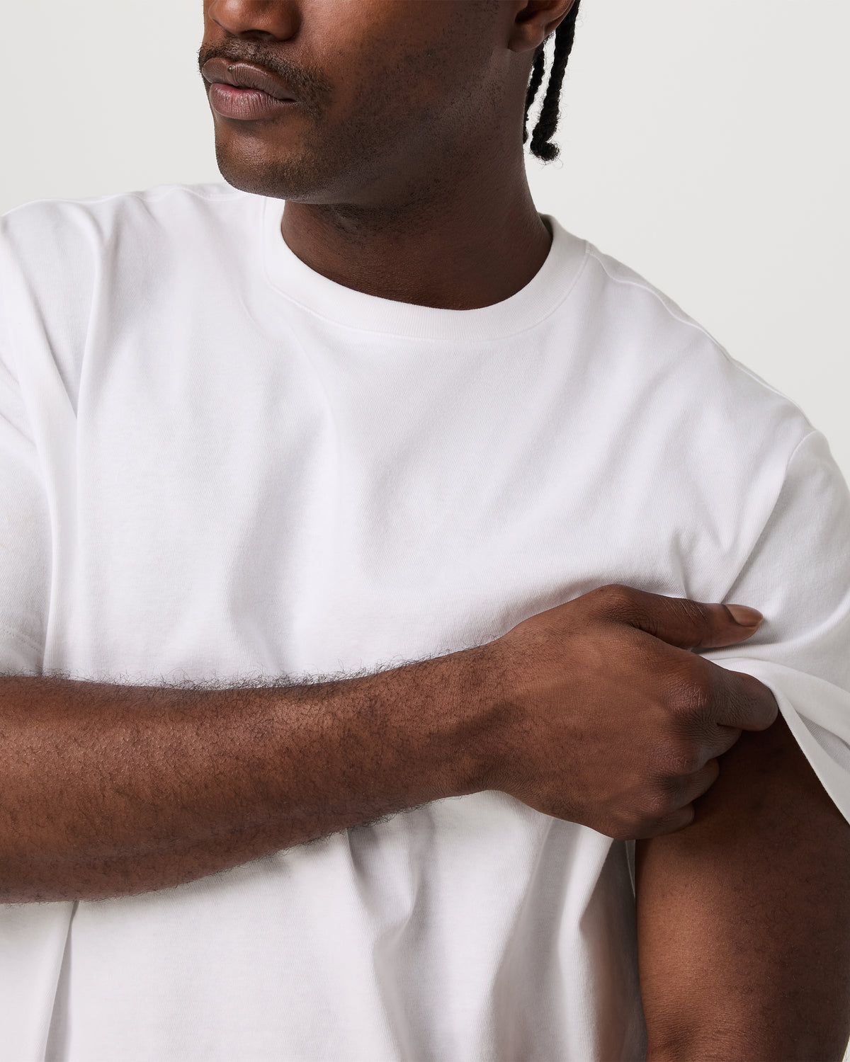 Men Vuori Short Sleeve Heavyweight Cotton Tee Men's White T-Shirt