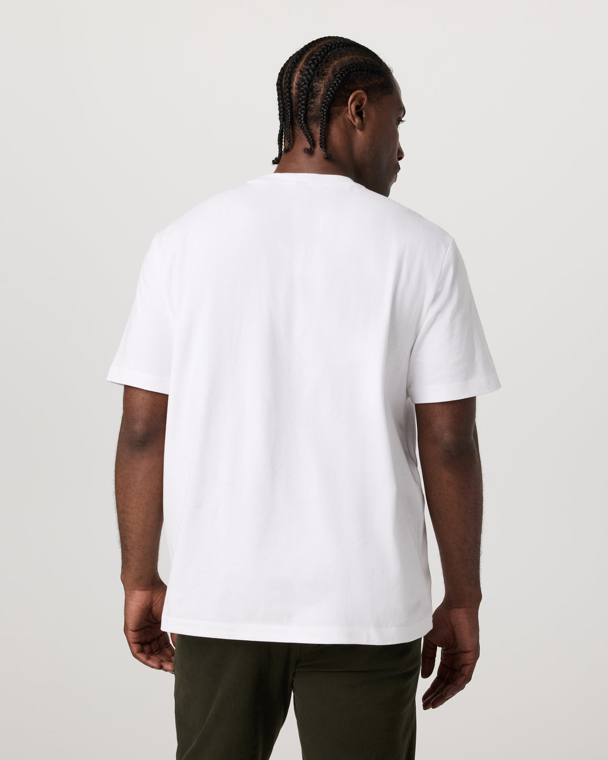 Men Vuori Short Sleeve Heavyweight Cotton Tee Men's White T-Shirt
