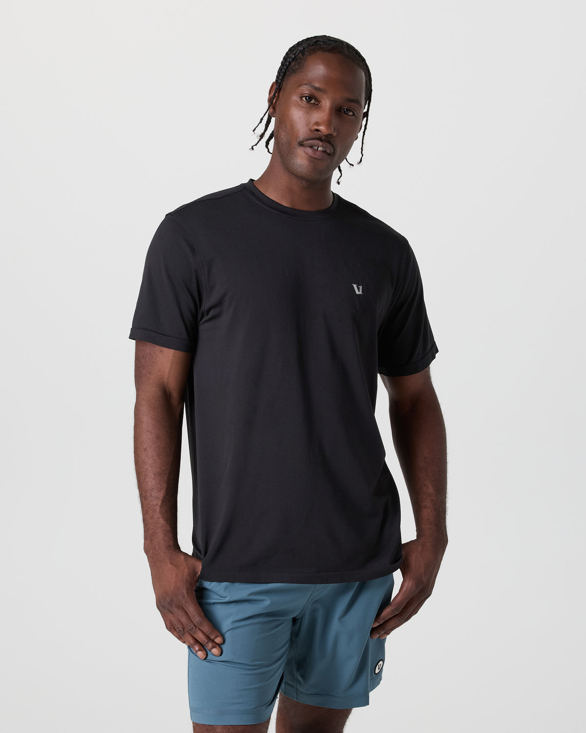 Men Vuori Short Sleeve Clearview Seamless Tee Black