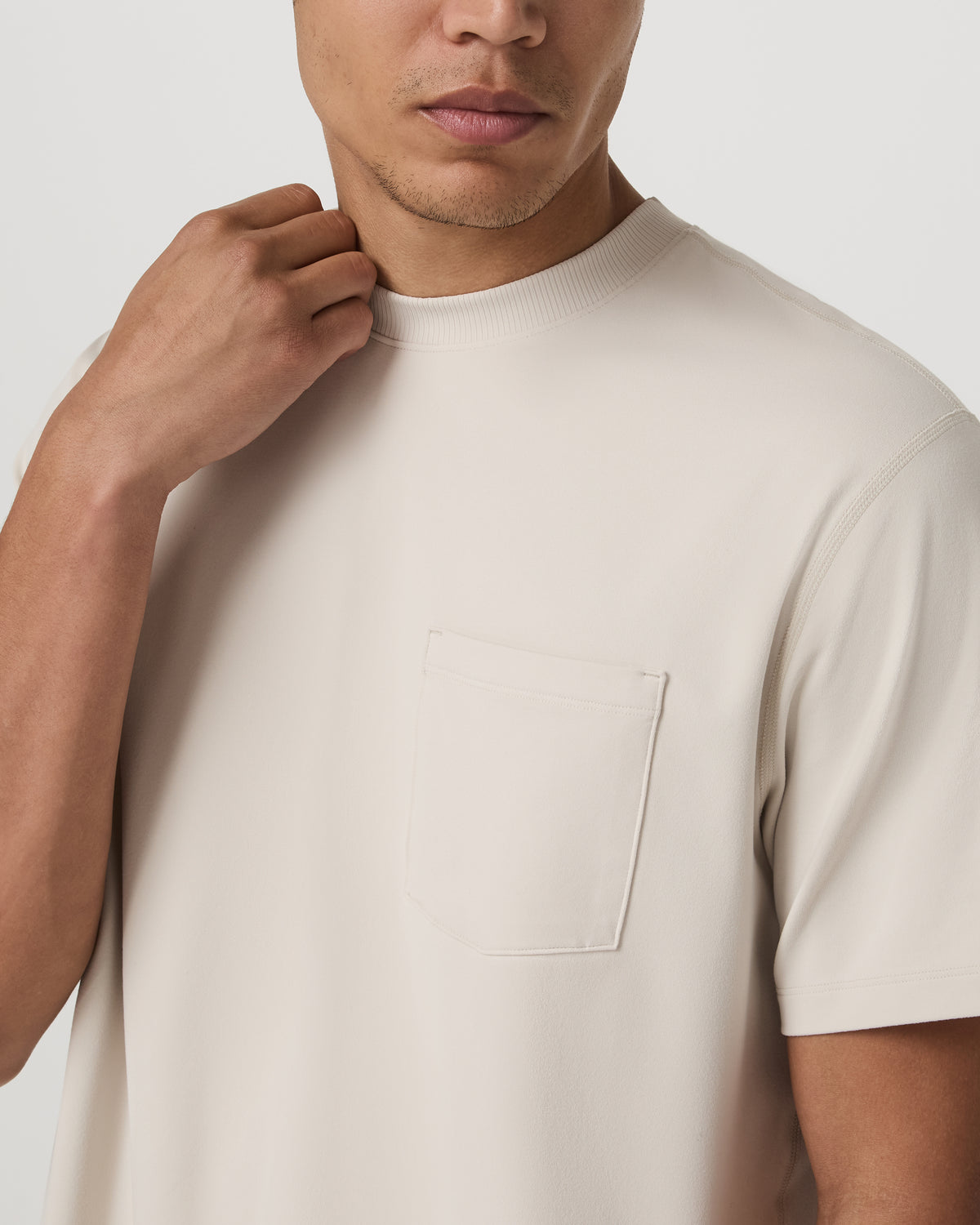 Men Vuori Men's Short Sleeve Ponto Pocket Tee - Relaxed Fit Bone