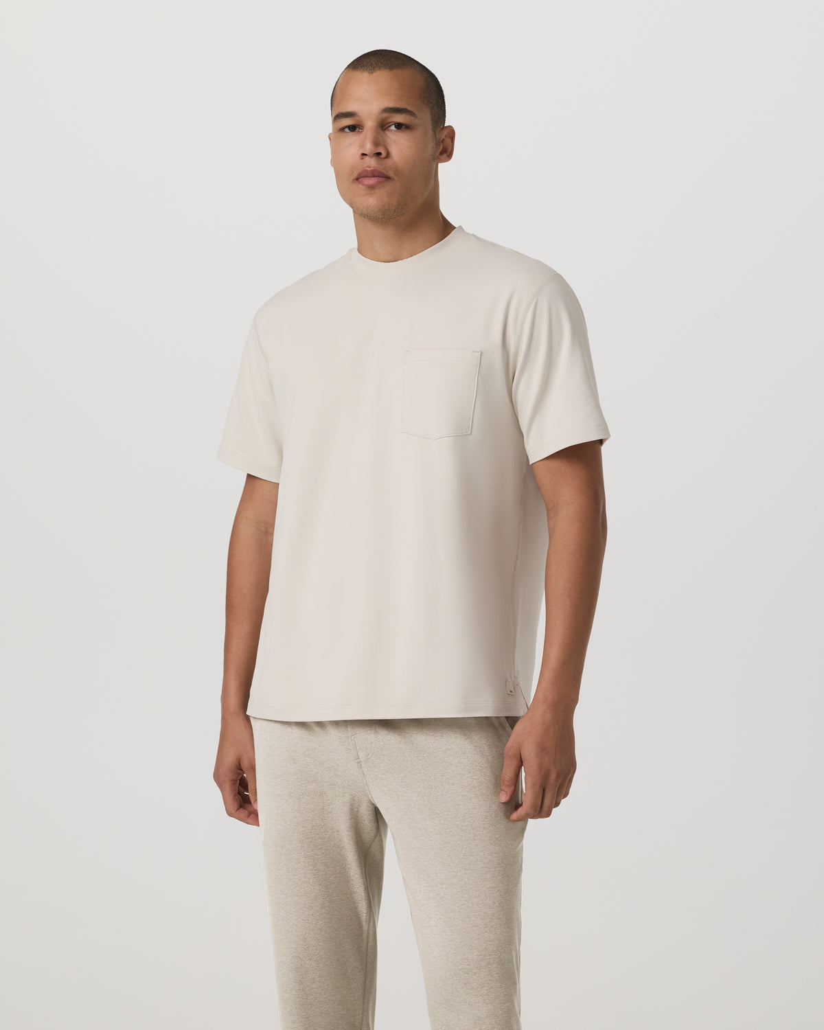 Men Vuori Men's Short Sleeve Ponto Pocket Tee - Relaxed Fit Bone