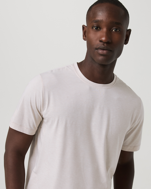 Men Vuori Short Sleeve Everyday Tee Men's Oatmeal Heather Shirt