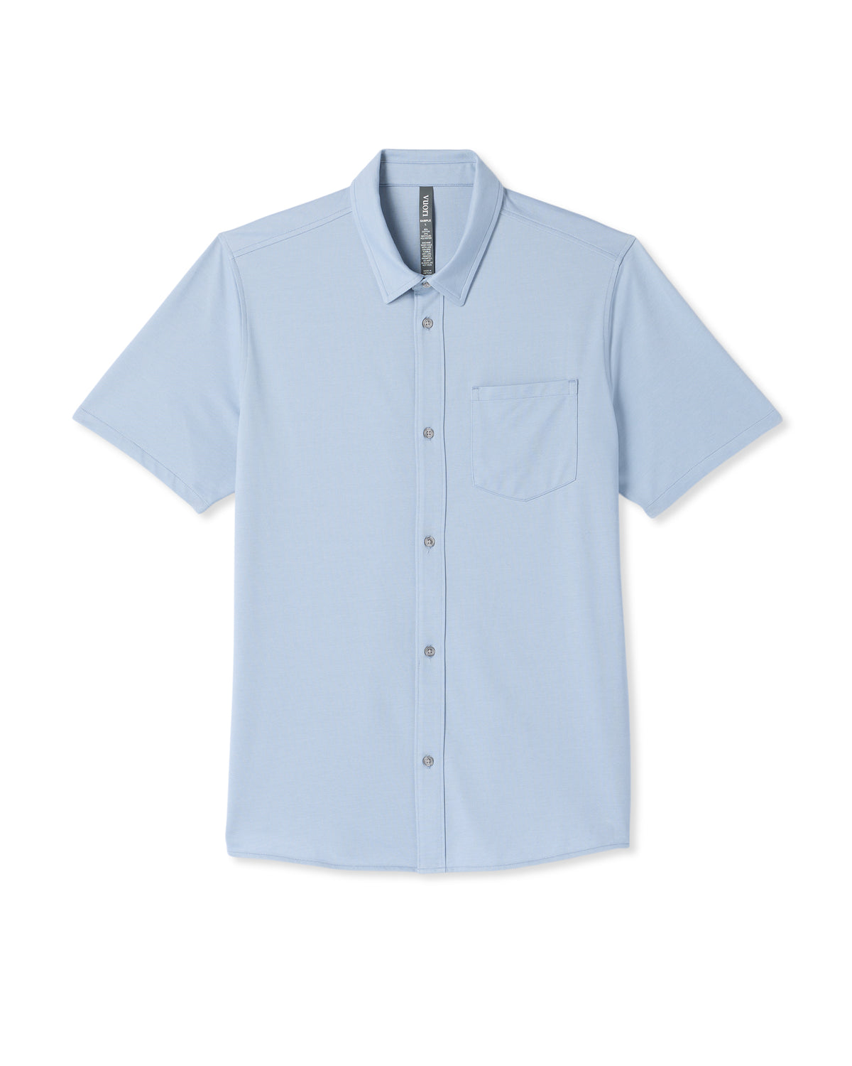 Men Vuori Short Sleeve Knit Oxford Button Down - Classic Fit Blue