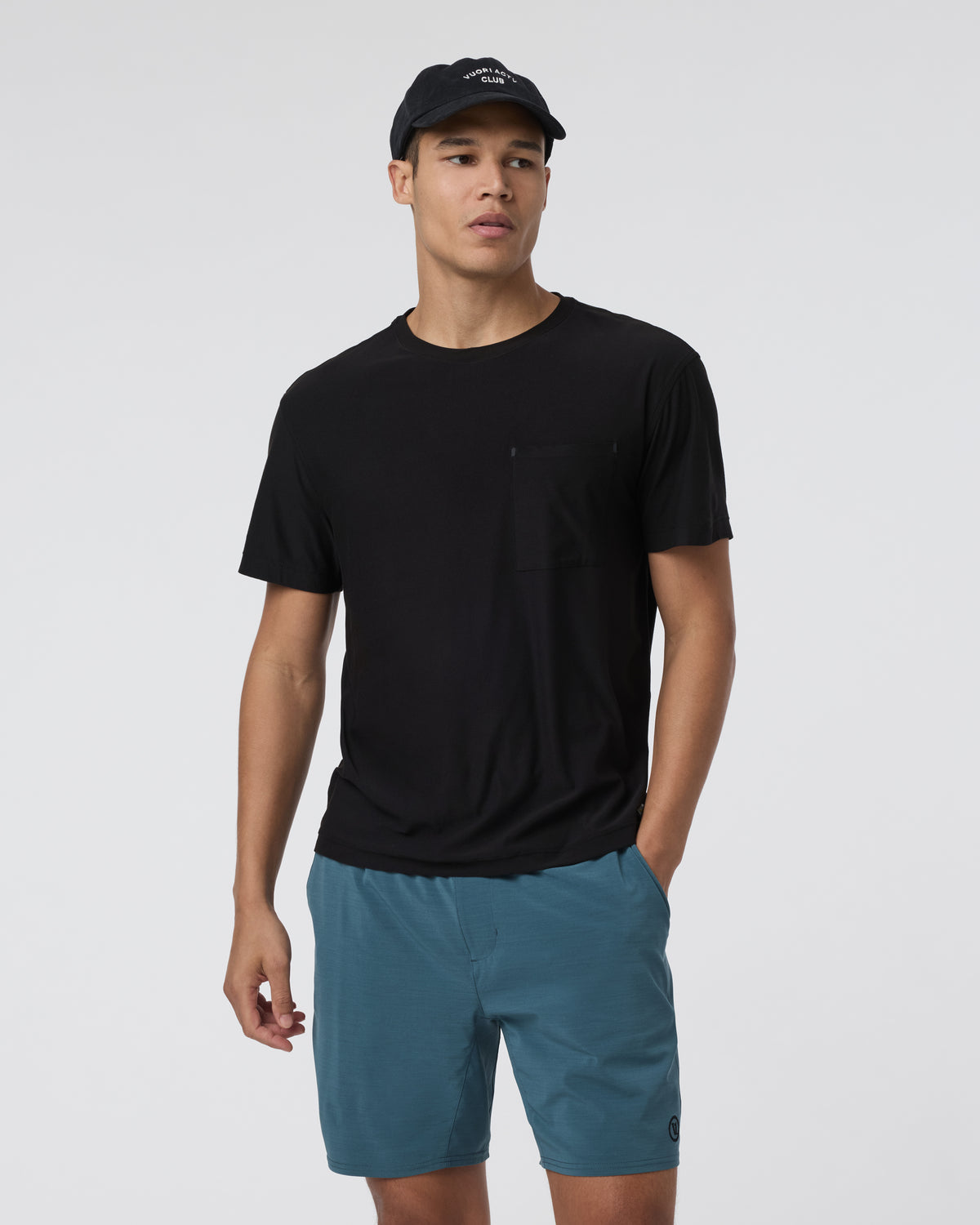 Men Vuori Short Sleeve Strato Pocket Tee - Relaxed Fit Black