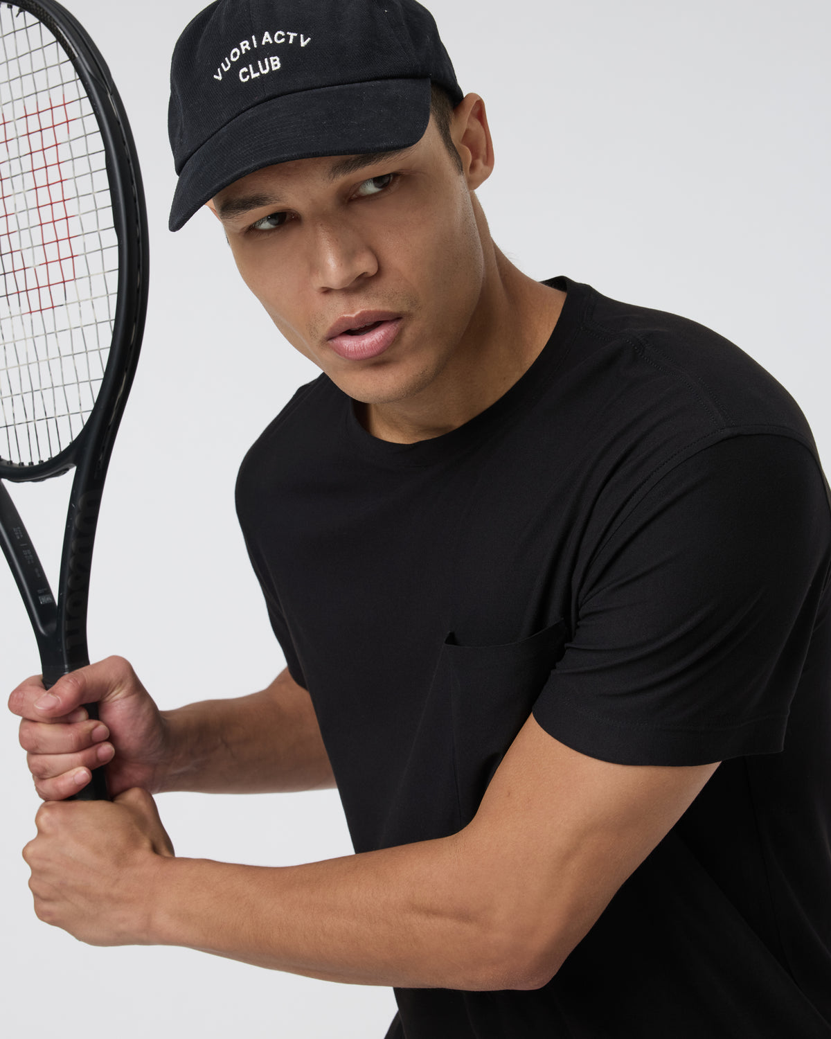 Men Vuori Short Sleeve Strato Pocket Tee - Relaxed Fit Black