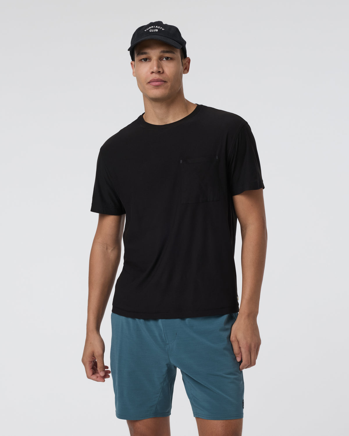 Men Vuori Short Sleeve Strato Pocket Tee - Relaxed Fit Black