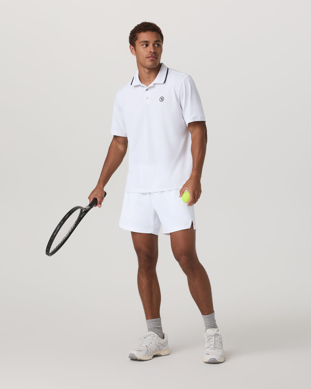 Men Vuori Short Sleeve Gamepoint Polo 2.0 Men's White Polo Shirt