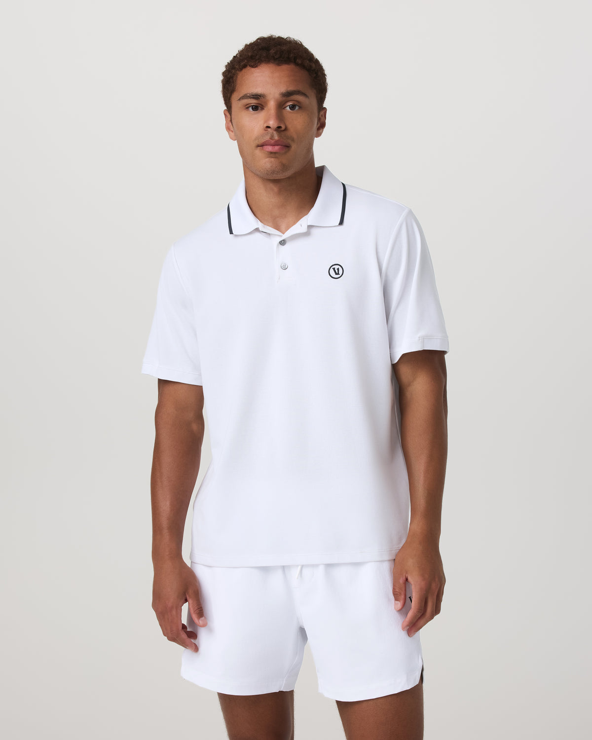 Men Vuori Short Sleeve Gamepoint Polo 2.0 Men's White Polo Shirt